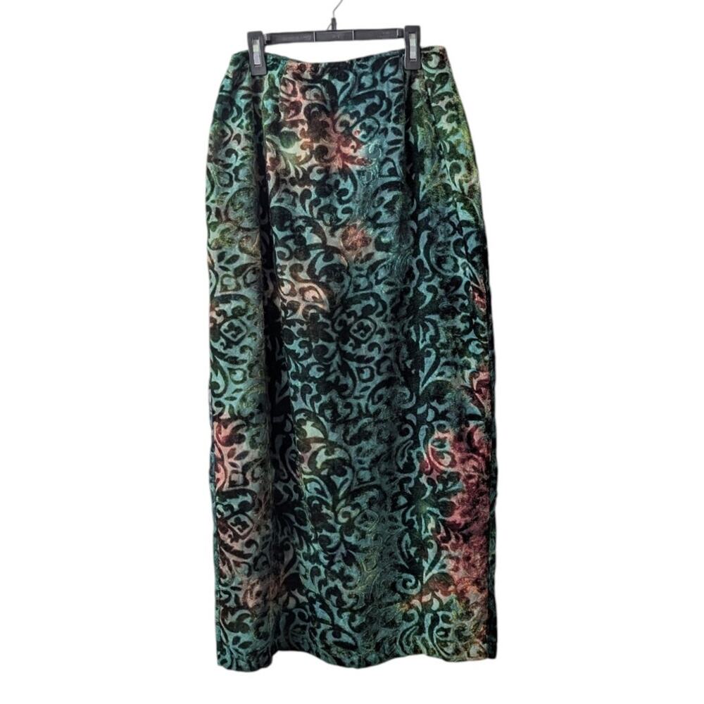 NWT Gantos vintage burnout velvet midi skirt